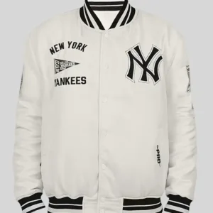Retro New York Yankees Satin Varsity Jacket