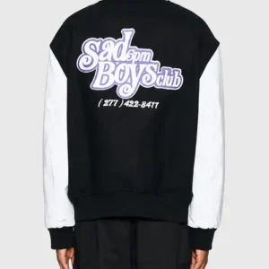 Sad6pm Boys Season College Black And White Jacket