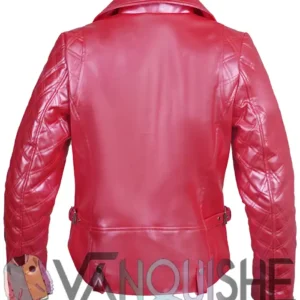 Sarah Shahi TV Series Sex Life Billie Connelly Pink Biker Leather Jacket For Sale