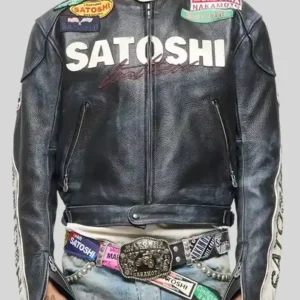 Satoshi Nakamoto Leather Moto Jacket