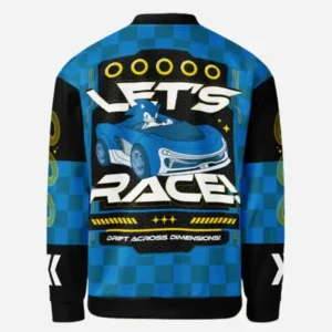 Sega Varsity Jacket Inspired by Sonic The Hedgehog Blue Bomber Jacket