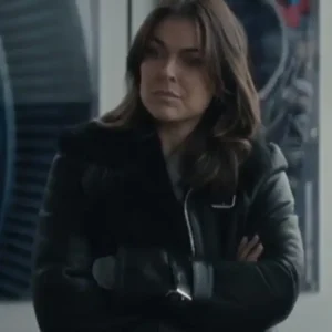 Serinda Swan Reacher TV Series Season 02 Karla Dixon Shearling Leather Jacket