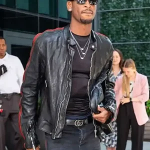 Shai Gilgeous Alexander Black Leather Jacket