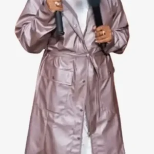 Sheinelle Jones The Today Show 2026 Purple Hooded Trench Coat