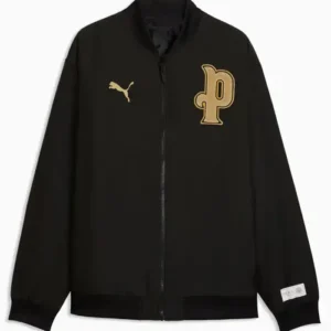 Shop 26th Birthday Erling Haaland PepTeam Manchester City 10th Anniversary Black Satin Bomber Jacket