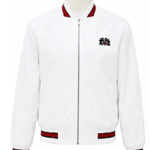 Shop Alia Shawkat Movie The Wrong Girls 2026 Molly White Bomber Jacket