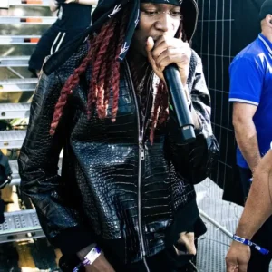 Shop ApolloRed1 Beach Fest 2026 Festival Costinești Romania Crocodile Style Bomber Leather Jacket