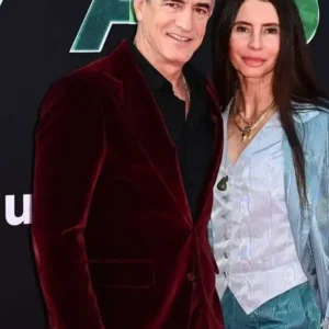 Shop Dermot Mulroney TV Series Secert Invasion Premiere Red Velvet Suit