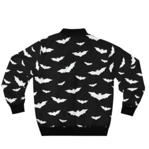 Shop Halloween Bats Black Bomber Jacket For Men and Women