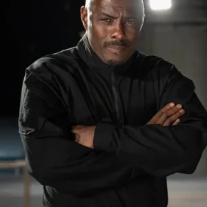 Shop Idris Elba Movie Extraction 3 Black Bomber Jacket