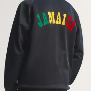 Shop Jamaica x Adidas Originals Black Full-Zip Track Jacket For Men and Women