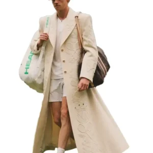 Shop Jannik Sinner Wimbledon 2026 Beige Trench Coat