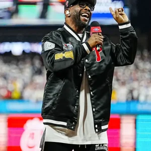 Shop MLB Philadelphia Phillies All Star Game 2026 Boyz II Men Black Satin Varsity Jacket
