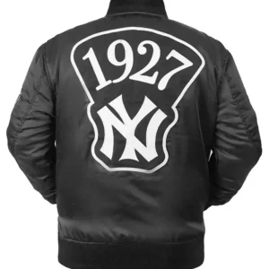 Shop Murderers Row NY Yankees Big Logo Satin Snap-Tab Button Jacket For Men and Women