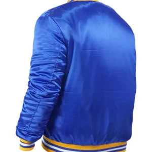 Shop NBA Golden State Warriors 90s Royal Blue Satin Jacket For Men and Women