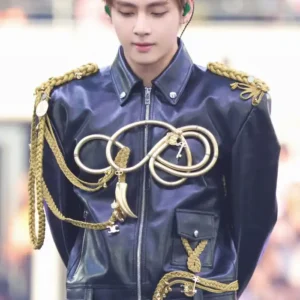 Shop Paris Concert 2026 Taehyung Modern-day Royal Prince Leather Jacket