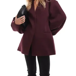 Shop Shophie Thatcher Movie Her Private Hell 2026 Elle Burgundy Long Coat
