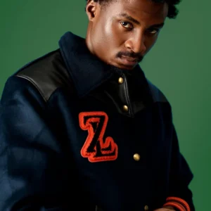 Shop Zedluxe Navy Blue Wool Varsity Jacket For Men and Women