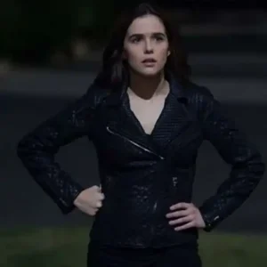 Shop Zoey Deutch Vampire Academy Rose Hathaway Black Quilted Leather Jacket