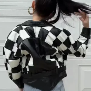 Sinners Hailee Steinfeld Black and White Checkered Jacket Sale