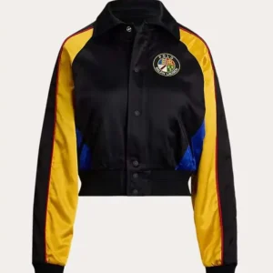 Sophie Skelton Black and Yellow Varsity Bomber Jacket