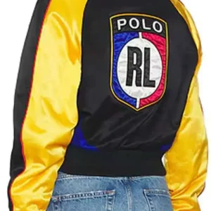 Sophie Skelton Black and Yellow Varsity Bomber Jacket Sale
