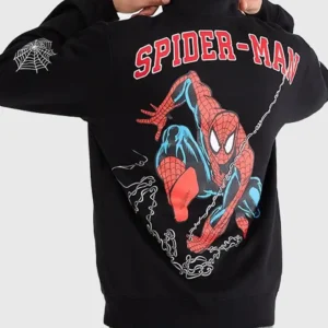 Spider-Man 2026 Marvel Aeropostale Black Track Jacket