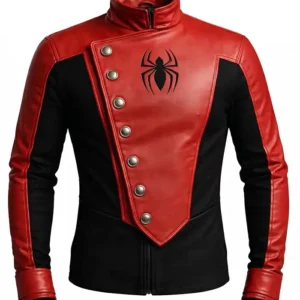 Spider-Man Red and Black Leather Jacket