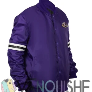Starter Bomber Baltimore Ravens Purple Satin Jacket Sale