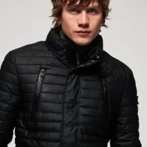 Superdry Rain Racer Black Puffer Jacket