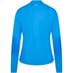 TV-Series Hacks Season 4 Jean Smart Diamond Quilted Panels Full Zip Hybrid Blue Moto Jacket