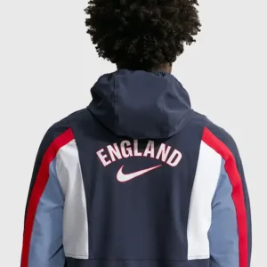 Team FIFA World Cup 2026 England National Nike Cara Delevingne Navy Hooded Jacket For Men and Women