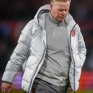 Team Netherlands Ronald Koeman Grey Puffer Jacket