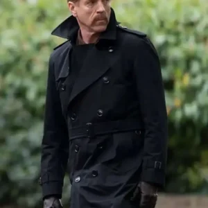 The Runner 2026 Damian Lewis Black Coat