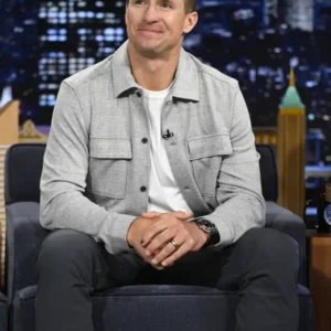 The Tonight Show Starring Jimmy Fallon Season 13 Drew Brees Grey Jacket