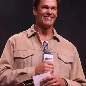 Tom Brady Fanatics Fest 2026 New York City Beige Suede Jacket