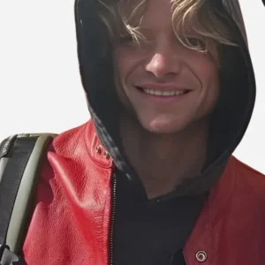 Tom Rhys Harries Movie Clayface 2026 Matt Hagen Red and Black Leather Jacket Sale