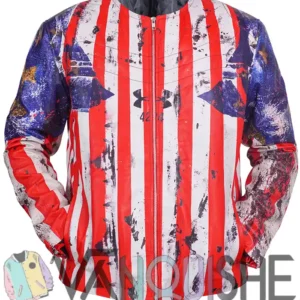 Under Armour x 424 American Flag Leather Jacket