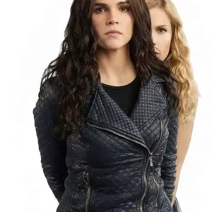 Vampire Academy Zoey Deutch Quilted Leather Jacket