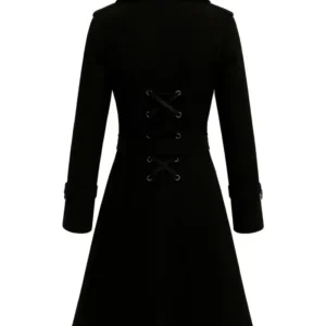 Vampire Halloween Jack O Lantern Black Trench Coat