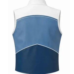 Vanessa Kirby Movie Avengers Doomsday Sue Storm Blue and White Full-Zip Vest For Sale