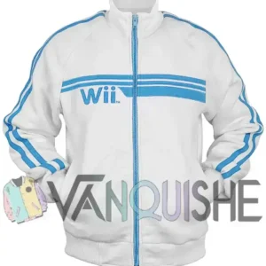 Wii White Track Jacket For Men and Women