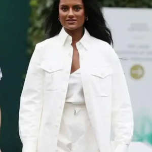 Wimbledon 2026 Simone Ashley 2026 White Jacket