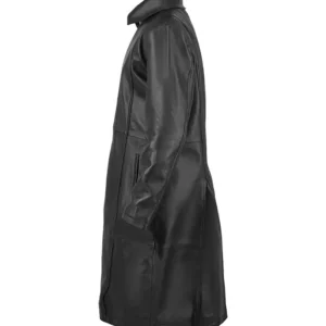 Women Gothic Style Black Leather Zip-Up Vampire Coat Sale