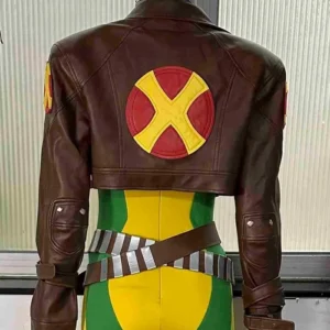 X-Men Anna Marie Brown Cropped Custom Leather Jacket