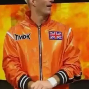 Zack Sabre Jr. AEW Shows Up And Shows Off UK Flag Orange Bomber Jacket