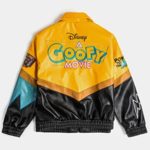 A Goofy Movie Max Leather Bomber Jacket
