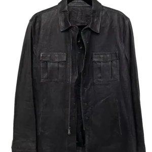 ABC Studios 2026 Jeffrey Dean Morgan Black Leather Jacket
