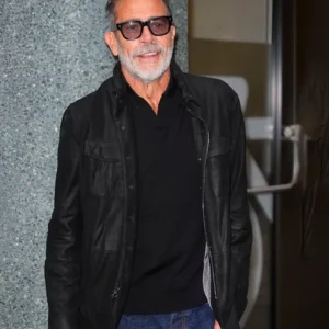 ABC Studios 2026 Jeffrey Dean Morgan Black Leather Jacket On Sale