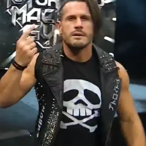 AEW Detroit 2026 The Motor City Machine Guns Alex Shelley Black Canon Leather Vest